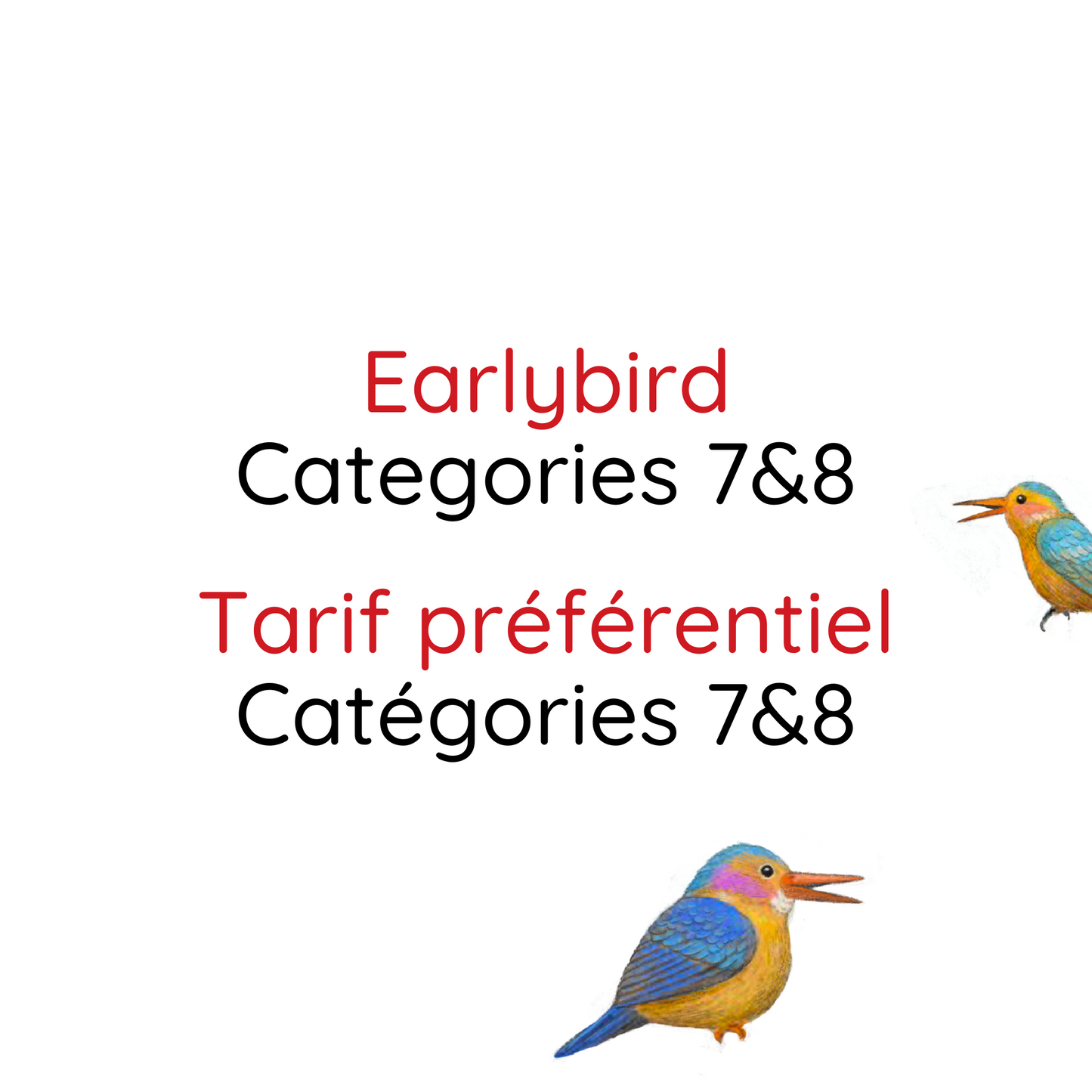 Earlybird, Categories 7&8